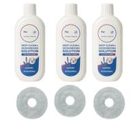 iFLOOR 500ML EcoClean Floor Solution - Lavender Scent, Heavy-Duty Cleaner for Tile/Wood/Marble, Compatible with FLOOR ONE S3/S5/S6/S7 Vacuums (EU Standard, 16.9 fl oz) (3 pack+3Mop Pads)