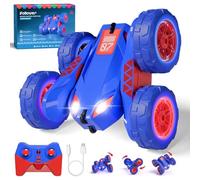 ifollower Coche Teledirigido de Carga Directa USB con luz LED de Color,2.4G Carro Telecomandado Truco de Giro de 360° 4x4 Monster Truck Drift Cars Juguetes Regalo Niña Niño 3-12 Años