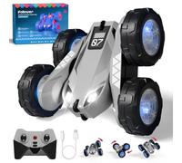 ifollower Coche Teledirigido de Carga Directa USB con luz LED de Color,2.4G Carro Telecomandado Truco de Giro de 360° 4x4 Monster Truck Drift Cars Juguetes Regalo Niña Niño 3-12 Años