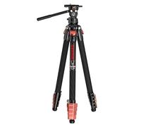IFOOTAGE Gazelle TC3B+Komodo K3, Trípode de Carbono con Cabezal Fluido Panorámico para Cámara DSLR, Carga Máxima 5kg (139,5cm)