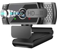 iFoulki - Webcam HD 1080p USB con micrófono, autofocus, tapa de privacidad, gran angular 90°, plug & play, para videollamadas, juegos y streaming, compatible con Windows, Linux, Mac