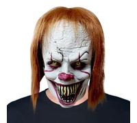 IFQKNUYL Terrifier Art The Clown Mask, Payaso Aterradora con Sombrero para Halloween, Disfraz de Terrifier de Cabeza Completa, Accesorios de Miedo para Adultos (Estilo 3)