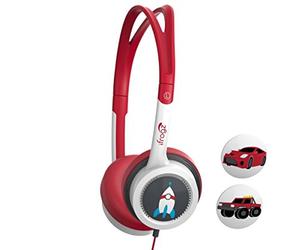 ifrogz Little Rockerz Circumaural Gancho de Oreja Negro, Rojo - Auriculares (Circumaural, Gancho de Oreja, Alámbrico, 85 dB, 1,2 m, Negro, Rojo)