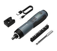 iFu Destornillador eléctrico, destornillador inalámbrico de 3.7 V, par máximo de 8 N.m, 12 puntas S2, USB C recargable de 2000 mAh, hexagonal de 1/4 pulgadas, 3 ajustes de torsión, ideal para muebles,