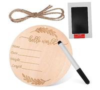 ifundom 1 De Accesorios Para De Nacimiento De Tablero De Círculos De Madera Mes De Señales De Nombre De Madera Para Guardería Mensual De