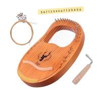 ifundom 1 Juego 16 Lira Instrumento De Laúd Arpa De Regazo Arpas Clásicas Instrumentos Musicales De Cuerda Instrumento De Arpa De Mano Musical De Cuerda Ukelele Trompeta Trombón Madera
