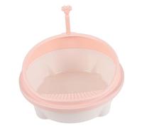 ifundom 1 Juego Caja de Arena para Gatos pequeño arenero para Gatos con Capota Cubierto Recipiente para desechos de Gatos Contenedor de eliminación de Arena para Gatos el plastico Rosa
