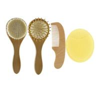 ifundom 1 Juego De Cepillos De Lana Para Masaje Del Cabello Del Bebé Cepillo Para El Cuero Cabelludo Peine Para Niños Pequeños Cepillo Para El Cabello Para Recién Nacidos Cepillos