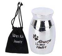 ifundom 1 Juego Urna para Mascotas Urnas Funerarias para Perros Urna De Perro para Cenizas Recuerdo Urna De Cremación Conmemorativa Perro De Mascota Acero Inoxidable Black
