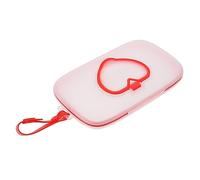ifundom 1 Pc Caja de pañuelos húmedos Love soporte para reutilizables toallita para cuna columpio giratorio caso de tejido húmedo práctico estuche de pañuelos plastico pp rojo