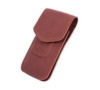 ifundom 1 Pieza Bolsa de Cintura Deportiva Impermeable riñonera Bolsa de Gimnasio para Llaves y teléfono Bolsa Impermeable para teléfono Bolsa de señuelos Cuero de Microfibra Café