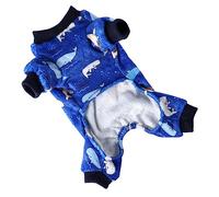 ifundom 1 Pieza Ropa para Mascotas criar Perros Pijama Navidad Ropa de Mascota Día Festivo cálido Ropa Chihuahua Cachorro Ropa de Gato Ropa de Perro vellón de Coral Blue
