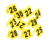 ifundom 10 Piezas Marcadores Acrílicos Triangulares para Mesa Números Señal Evidencia Resistente para Decoración y