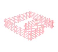 ifundom 10 Piezas Modelo De Mini Valla Figuras De La Cerca De Los Animales De Granja Valla De Juego Valla Mini Granja Vista De Granja para Casa De Muñecas Rosa El Plastico