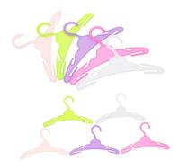 ifundom 10 Piezas Perchas Pequeñas de Hierro para Ropa de Muñecas Organizador Resistente sin Bordes Accesorios para Casas de Muñecas y Almacenamiento de Vestidos