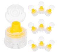 ifundom 10 Piezas Unidades Tapas de Botella con Puntiagudo Dientes Tapa Antigoteo con Válvula de Silicona Diseño Minimalista para Botellas de Bebida para Uso al Aire y Viajes