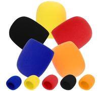 ifundom 10 Protectores de Parabrisas para Micrófonos de Mano de Esponja Lavables para Karaoke y Dj Funda para Micrófono Resistente al Viento y Polvo