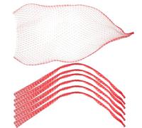 ifundom 100 Bolsas de Malla Reutilizables para Almacenar Frutas y Mariscos, de Nylon Rojo, Transpirables y Portátiles, Ideales como Alternativa a Bolsas de Plástico