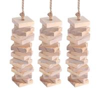 ifundom 100 Piezas Bloques para Masticar Loros Madera Natural con Colgantes para Jaulas Juguetes DIY para Agapornis y Aves Accesorios para Jaula Pájaros y Complementos Aves
