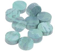 ifundom 10piezas Material De Incrustación Abulón Para Guitarra Mandolina y Ukelele Puntos Redondos De Decoración Verde Oscuro