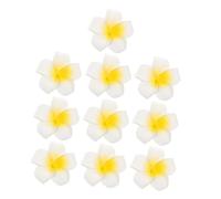 ifundom 10piezas Tocado de Plumeria Artificial de Espuma Flores Hawaianas Artificiales Frangipani para Bodas Fiestas Tropicales Decoraciones de Cabeza la Playa