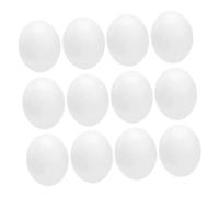 ifundom 12 Mini Huevos Artificiales De Pájaro para Manualidades Y Entrenamiento Accesorios De Plástico Realistas para Huevos De Paloma Que Simulan El Entorno Natural Y Mejoran La