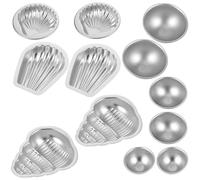 ifundom 12 Moldes para Bolas de Sal y Jabón de Bricolaje, Molde Hemisférico de Aleación de Aluminio, Kit Multifunción 12 Piezas para Fabricación Artesanal y Baño Casero