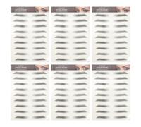 ifundom 12 Pegatinas Impermeables para Cejas Efecto de Pelo 3d en Papel Negro, Look Natural y Realista para Probar Nuevas Formas de Cejas