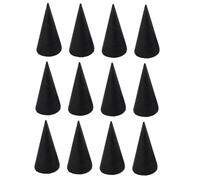 ifundom 12 piezas Conjunto Conos de Madera para Exhibición de Anillos y Pulseras Organizador Resistente para Joyería Soporte Decorativo para Tienda y Uso Personal Altura Oscuro