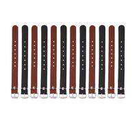 ifundom 12 Piezas Correas para Cesta De Bicicleta De PU Hebillas De Metal Correas Ajustables para Cesta Fijación De Manillar Carga Accesorios para Bicicletas Infantiles