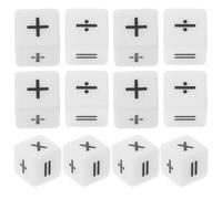 ifundom 12 Piezas Dados Acrílicos para Enseñanza Matemática con Símbolos Resta Multiplicación y División Material Escolar Duradero para Educativos Aula y Actividades Lúdicas