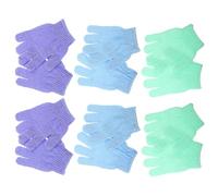 ifundom 12 piezas Guantes de Baño Exfoliantes de Nylon para Ducha Manoplas Ergonómicas para Limpieza Corporal y Cuidado de Piel Seca Grasa o Ajustables para Adultos Hogar y Hotel