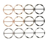 ifundom 12 piezas Hebillas Metálicas para Camisas y Bufandas Clips Ajustables para Ropa Anillos Versátiles para Camisetas Bufandas y Chales Material de Aleación Resistente Diseño Chic