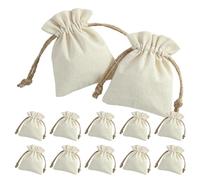 ifundom 12piezas Bolsitas Pequeñas de Tela Cordón para Joyería Bolsas de Algodón Vacías para Colgantes Bolsas de Almacenamiento para Regalos y Organización de Hogar Unidades