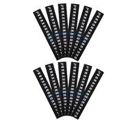 ifundom 12piezas Pegatina para Termómetro LCD Tiras Adhesivas de Temperatura para Acuarios Betta y Terrarios Indicador de Temperatura para Anfibios y Reptiles