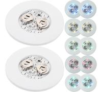 ifundom 12piezas Posavasos LED Luminosos Redondos Alfombrillas Decorativas para Copas y Botellas Luz LED para Barra Bares Fiestas y Mesas de Comedor