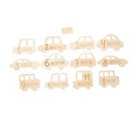 ifundom 13 Piezas Accesorios Para Fotos Del Mes Bloques De Hitos Meses Tarjetas De Hitos Para Bebés Signos De Meses Recién Nacidos Tarjetas De Hitos Círculos De Madera De Hitos Tarjetas