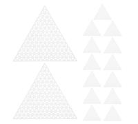 ifundom 15 Piezas Panel de Malla Triangular Superficie Lisa Rebabas de Plástico Blanco Resistente Deformación para Punto de Cruz y Ganchillo para Actividades Grupales y Aprendizaje en Aula