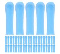 ifundom 150 cabezales de repuesto para cepillos de oídos, puntas azules para removedor de cera, accesorios de silicona suave para limpieza de oídos, mangas eléctricas para la extracción de cera.