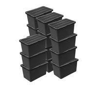 ifundom 15piezas Caja De Transporte para Mascotas Transportador De Reptiles Caja De Cría De Mascotas para Viajes con Tortugas Dragones Barbudos y Geckos Diseño Compacto con Tapa Segura Par