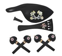 ifundom 1juego Accesorios Para Violín De Ébano De Afinación y Soporte Mentón De Reemplazo De Instrumento Para Profesional