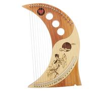 ifundom 1juego Arpa De Lyra De Cuerdas De Metal Instrumento Musical Portátil De Madera Para Principiantes Diseño Seguro y Cómodo Incluye Manual y Púas Color Aleatorio
