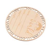 ifundom 1juego Cartel De Anuncio De Nacimiento Madera Redonda Placa De De Crecimiento Para Fotografía De Recién Nacidos Accesorio Decorativo Para Celebrar El Bienvenido Tu