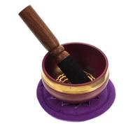 ifundom 1juego Tazón De Ligero Con Martillo y Cojín Sonido De Chakra Decoración y Relajación Para Hecho Mano Nepal