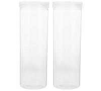 ifundom 2 Cajas de Bolígrafos Transparentes de Plástico, Estuches Vacíos Pequeños para Lápices Tapa, Organizadores Portátiles para Almacenamiento y Viaje, Estuche Compacto para 50