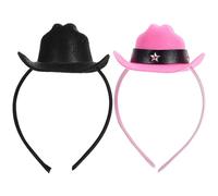 ifundom 2 diademas miniatura con forma de sombrero de copa - Diadema marrón para disfraces - Accesorio para el cabello para fiestas de té, eventos vintage, cumpleaños y carnaval