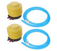ifundom 2 Juegos Bomba de Pie para Balones de Yoga y Fitness con 4 Tapones y Extractor, Inflador Portátil de Plástico para Uso Deportivo y Kits de Emergencia