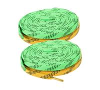ifundom 2 Pares Cordones para Patines de Hockey Resistentes y Planos Cordones de Elásticos para Patines de Hielo y Deporte Colores y Verde