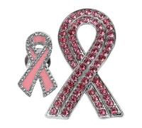 ifundom 2 Piezas Broche Lazo Rosa de Aleación para Concienciación sobre | Diseño Delicado y Elegante, Fácil de Poner y Llevar, Adecuado para Eventos y Fiestas, Color Rosa