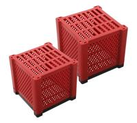 ifundom 2 Piezas Caja de Filtro para Pecera, Filtro de Caja de Acuario, Mejora la Filtración y Optimiza el Espacio, PVC, Rojo, para Acuarios y Bebederos de Agua, Accesorios de Montaje